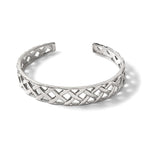 Chisel Stainless Steel Polished Weave Design Bangle