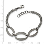 Stainless Steel Polished Laser Cut 7in w/.5in ext. Bracelet