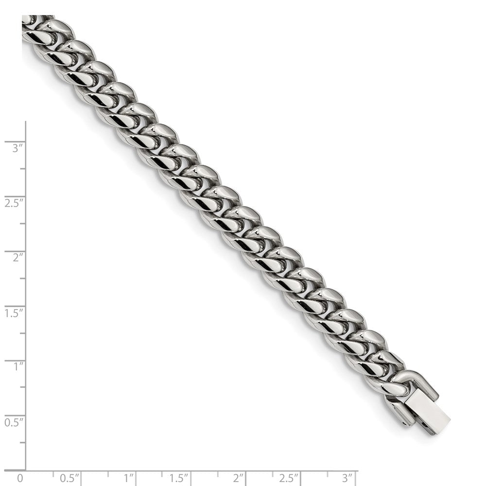 Chisel Stainless Steel Polished Curb Bracelet