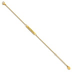 Chisel Stainless Steel Polished Yellow IP-plated with CZ LOVE DREAM LAUGH Enjoy the little things Bracelet with Extension