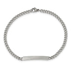 Chisel Stainless Steel Polished Flat Curb Chain 8.5 inch ID Bracelet
