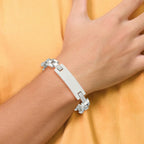 Chisel Stainless Steel Brushed and Polished 9.25 inch ID Bracelet
