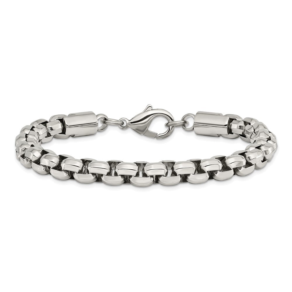 Chisel Stainless Steel Polished Fancy Rolo Bracelet