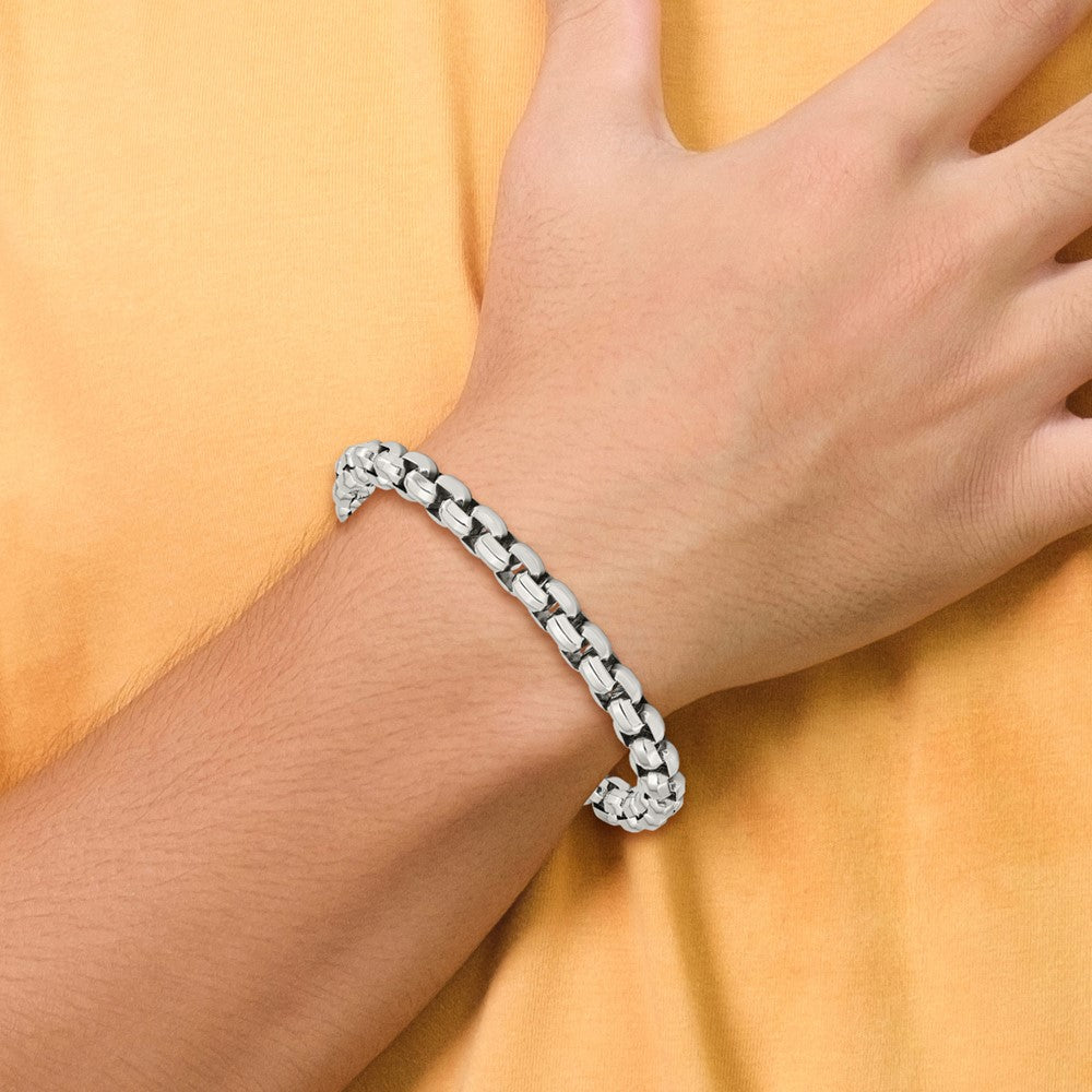 Chisel Stainless Steel Polished Fancy Rolo Bracelet