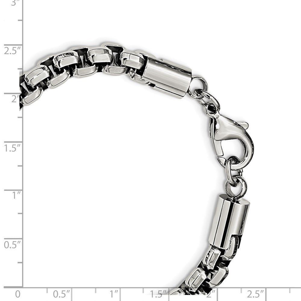 Chisel Stainless Steel Polished Fancy Rolo Bracelet