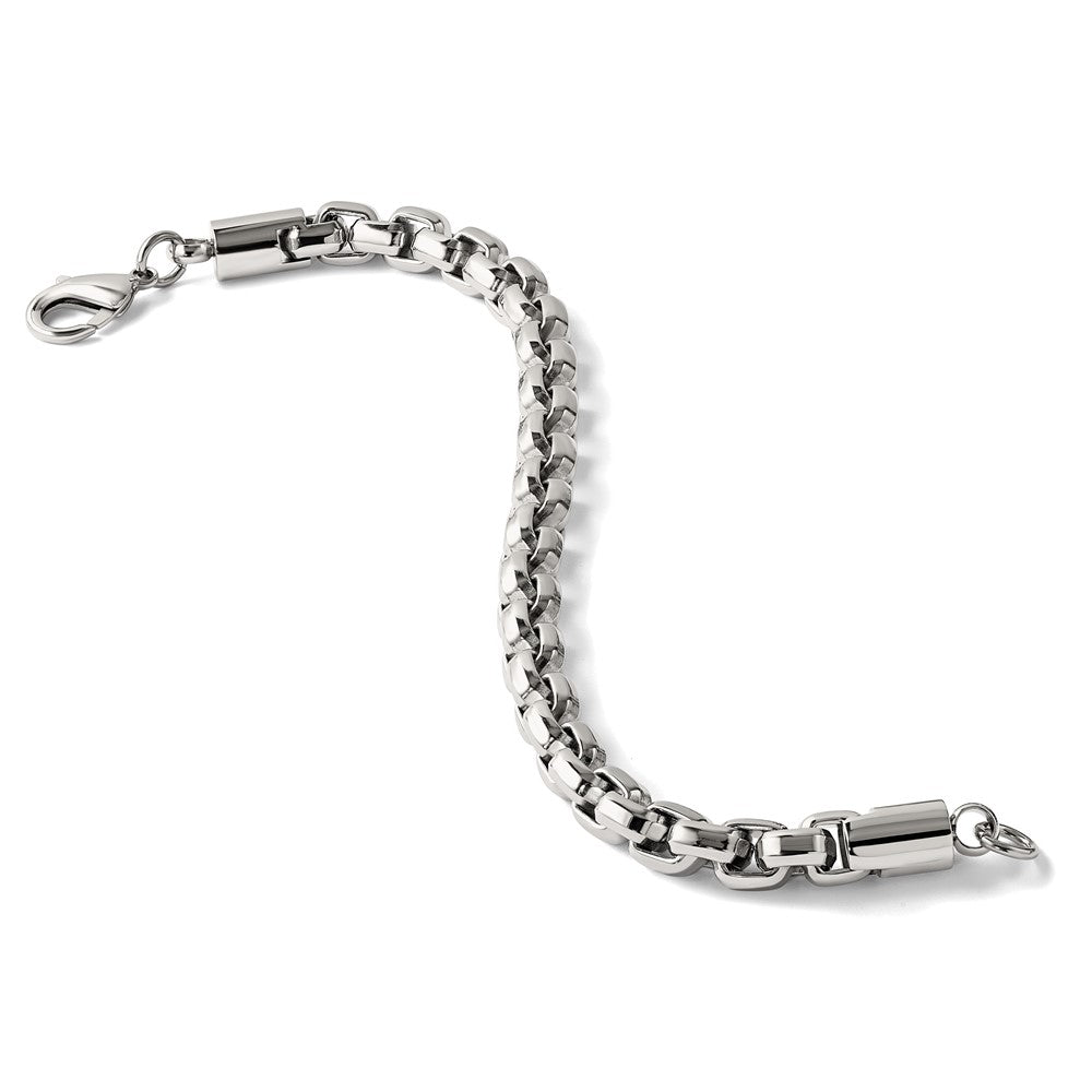 Chisel Stainless Steel Polished Fancy Rolo Bracelet