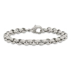 Chisel Stainless Steel Polished and Textured Link Bracelet