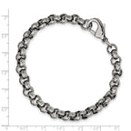 Chisel Stainless Steel Polished and Textured Link Bracelet
