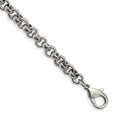 Chisel Stainless Steel Polished and Textured Link Bracelet
