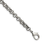 Chisel Stainless Steel Polished and Textured Link Bracelet