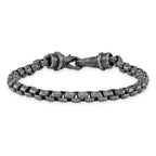 Chisel Stainless Steel Antiqued Box Chain Bracelet