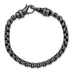 Chisel Stainless Steel Antiqued Box Chain Bracelet