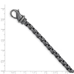 Chisel Stainless Steel Antiqued Box Chain Bracelet