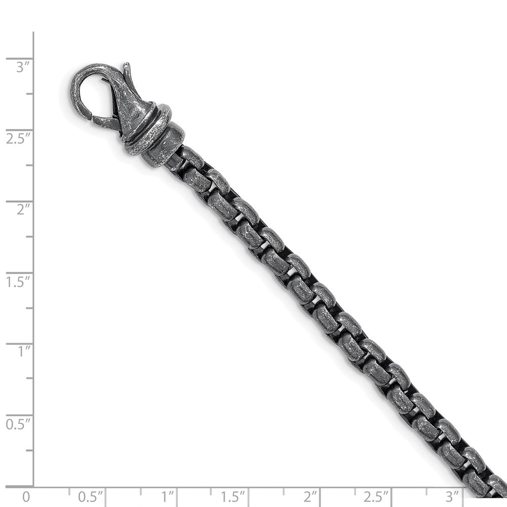 Chisel Stainless Steel Antiqued Box Chain Bracelet
