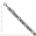 Chisel Stainless Steel Brushed and Polished Fancy Byzantine Bracelet