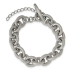 Chisel Stainless Steel Polished and Textured Bracelet