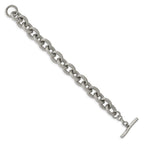 Chisel Stainless Steel Polished and Textured Bracelet