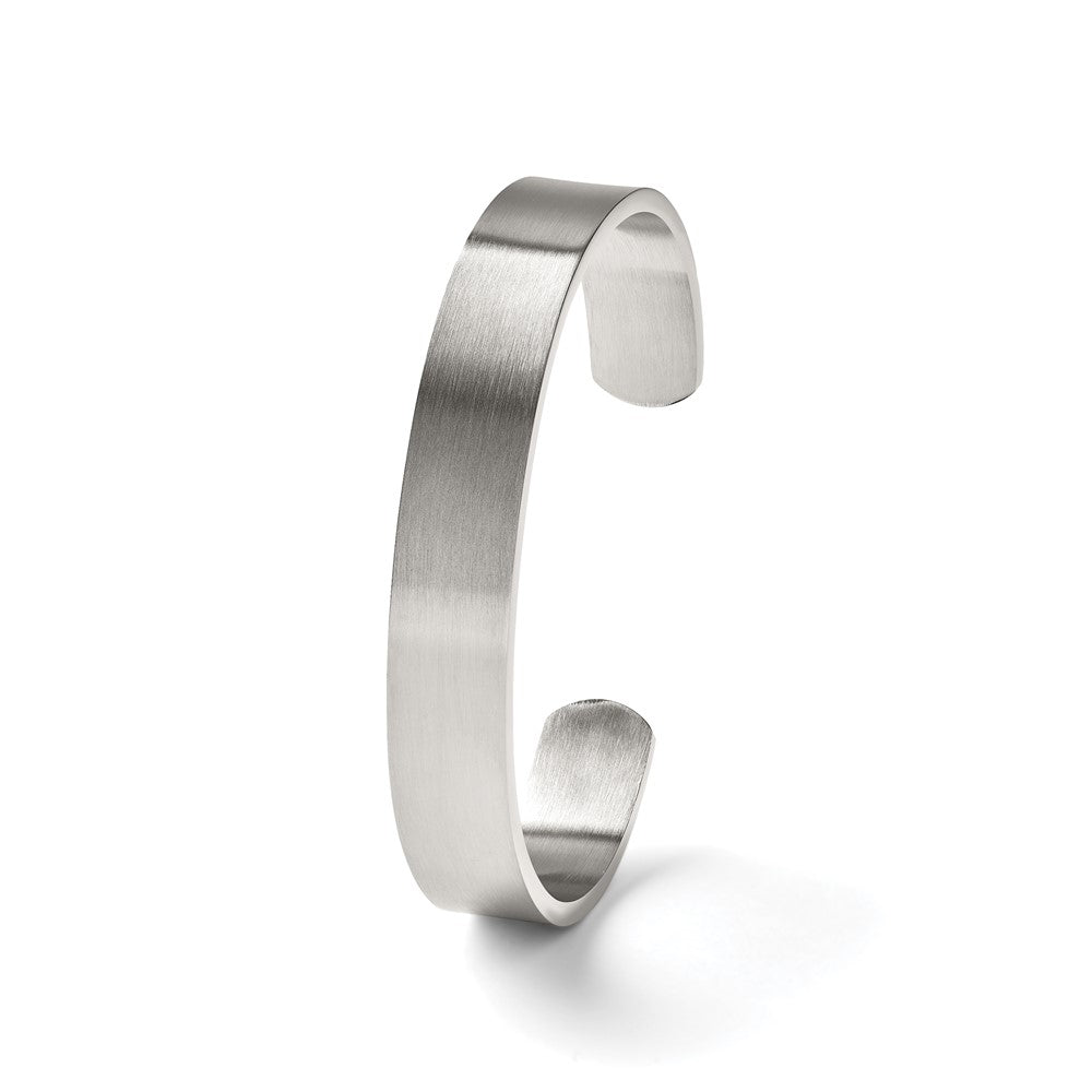 Chisel Stainless Steel Brushed 12mm Cuff Bangle