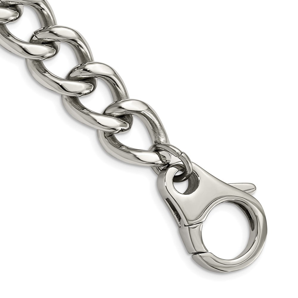 Chisel Stainless Steel Polished Large Curb Link Bracelet