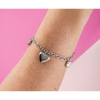 Chisel Stainless Steel Polished Hearts 8 inch Bracelet