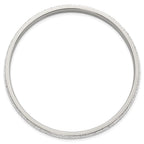 Stainless Steel Polished Crystal Round Slip-on Bangle