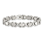 Chisel Stainless Steel Brushed and Polished Stampato Bracelet