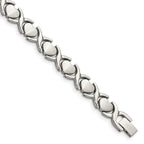 Chisel Stainless Steel Brushed and Polished Stampato Bracelet