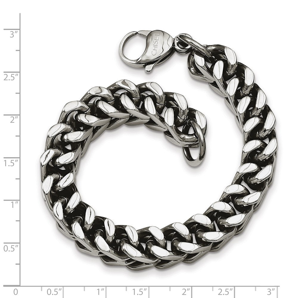 Chisel Stainless Steel Polished Heavy Wheat Bracelet