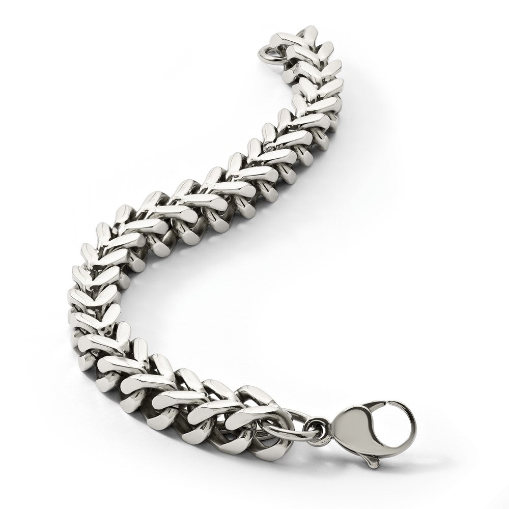 Chisel Stainless Steel Polished Heavy Wheat Bracelet