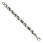 Chisel Stainless Steel Polished Oval Link Bracelet