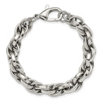Chisel Stainless Steel Polished Oval Link Bracelet