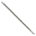 Chisel Stainless Steel Polished Wheat Chain Bracelet