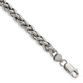 Chisel Stainless Steel Polished Wheat Chain Bracelet