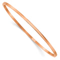 Chisel Stainless Steel Polished Rose IP-plated 2mm Bangle