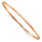 Chisel Stainless Steel Polished Rose IP-plated 2mm Bangle
