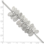 Stainless Steel Oval Dangles w/1.5 ext Bracelet