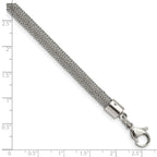 Chisel Stainless Steel Polished and Textured Wire Bracelet