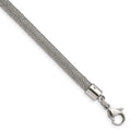 Chisel Stainless Steel Polished and Textured Wire Bracelet