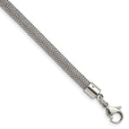Chisel Stainless Steel Polished and Textured Wire Bracelet