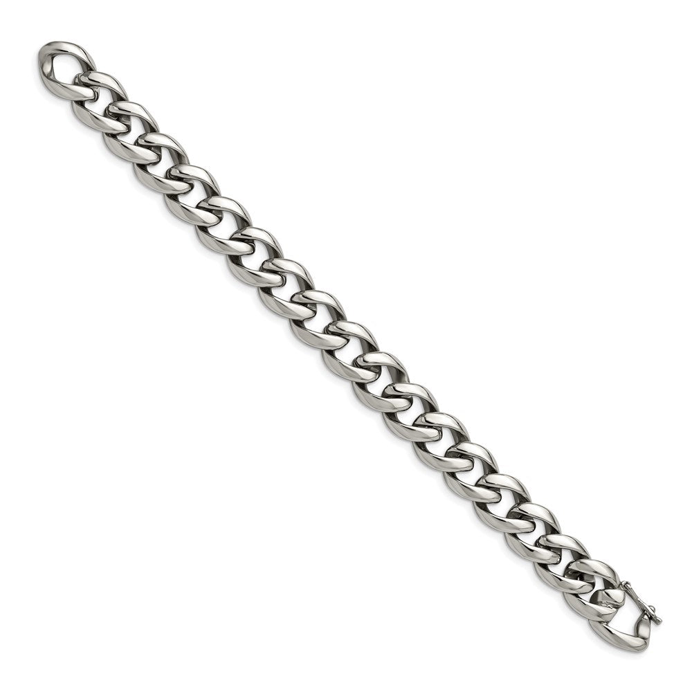 Chisel Stainless Steel Polished Curb Link Bracelet