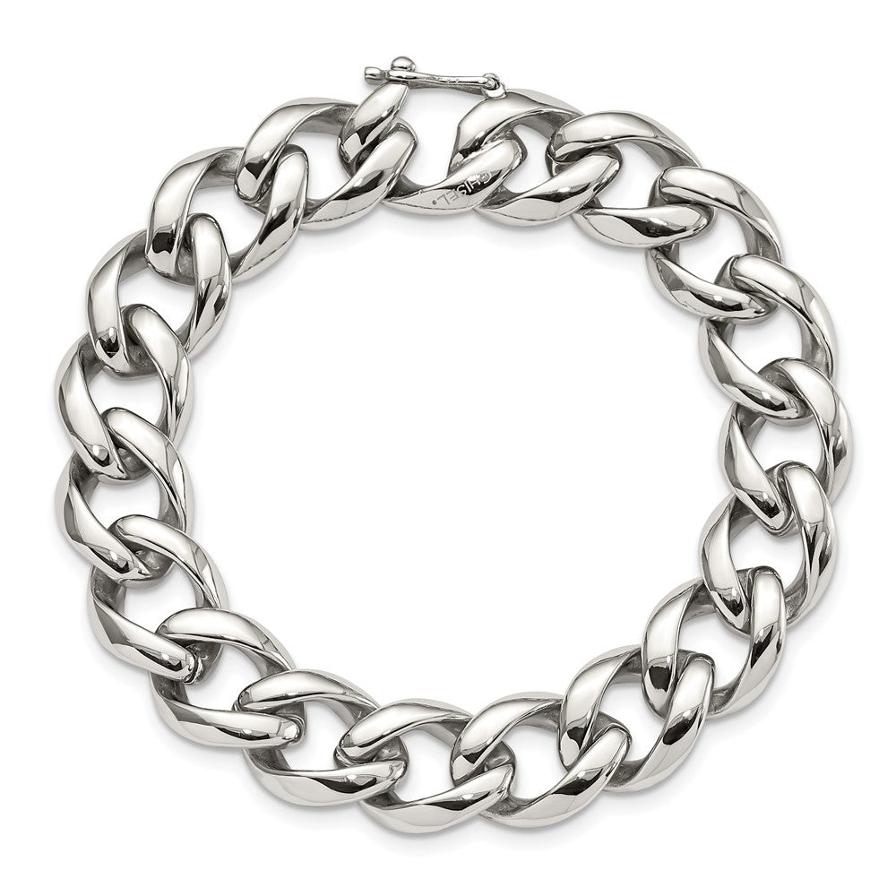 Chisel Stainless Steel Polished Curb Link Bracelet