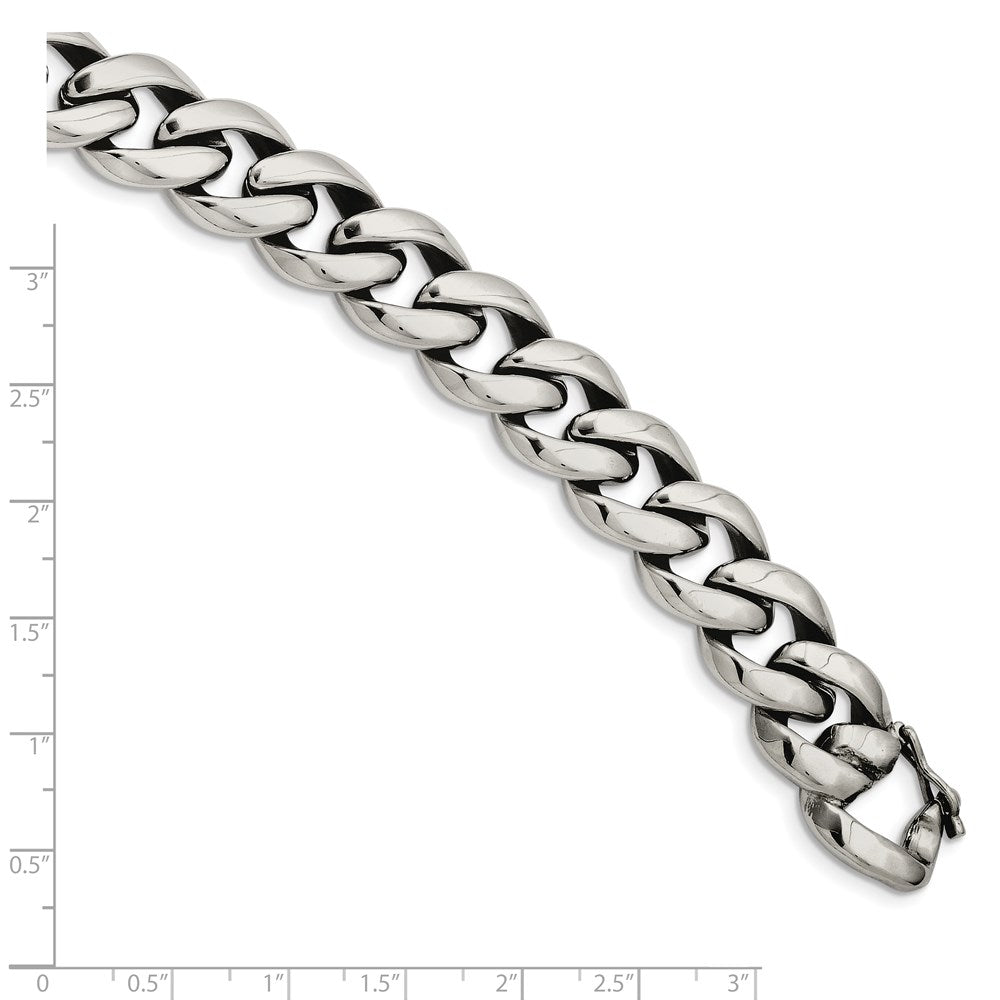 Chisel Stainless Steel Polished Curb Link Bracelet