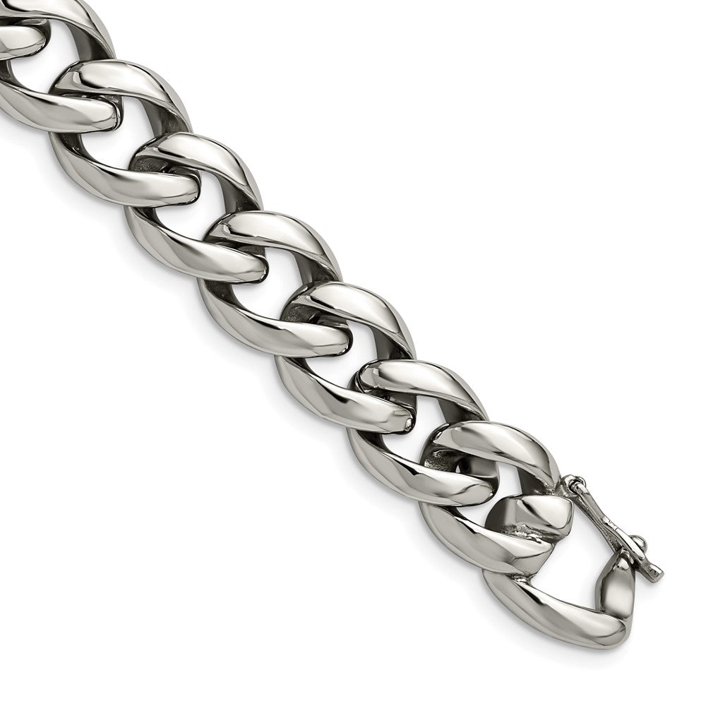 Chisel Stainless Steel Polished Curb Link Bracelet