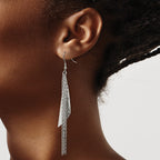 Chisel Stainless Steel Polished Multi Chain Dangle Shepherd Hook Earrings