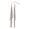 Chisel Stainless Steel Polished Multi Chain Dangle Shepherd Hook Earrings