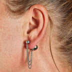 Stainless Steel Polished Reversible Ball Post Dangles