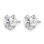 Chisel Stainless Steel Polished 6mm Heart CZ Stud Post Earrings