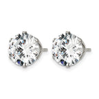 Chisel Stainless Steel Polished 10mm Round CZ Stud Post Earrings