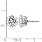 Chisel Stainless Steel Polished 10mm Round CZ Stud Post Earrings