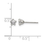 Chisel Stainless Steel Polished 4mm Star CZ Stud Post Earrings